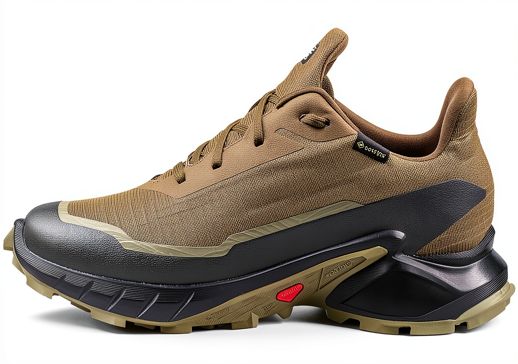 Salomon Alphacross 5 Gore-Tex on a muddy trail